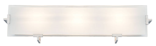 DVI Lighting - DVP14543SN-SSOP - Three Light Vanity - Zurich - Satin Nickel w/ Silk Screened Opal Glass