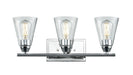 DVI Lighting - DVP34343CH-CL - Three Light Vanity - Louisbourg - Chrome w/ Clear Glass