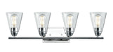 DVI Lighting - DVP34344CH-CL - Four Light Vanity - Louisbourg - Chrome w/ Clear Glass