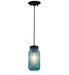 Meyda Tiffany - 193121 - One Light Pendant - Mason Jar - Timeless Bronze