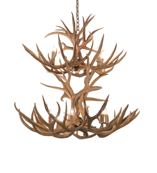 Meyda Tiffany - 200463 - 12 Light Chandelier - Antlers - Antique Copper