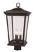Trans Globe Imports - 50778 BK - Three Light Postmount Lantern - Black