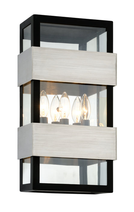 Troy Lighting - B6523 - Three Light Wall Sconce - Dana Point - Black With Brushed Stainless