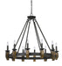 Cal Lighting - FX-3517-12 - 12 Light Chandelier - Cruz - Bronze/Wood