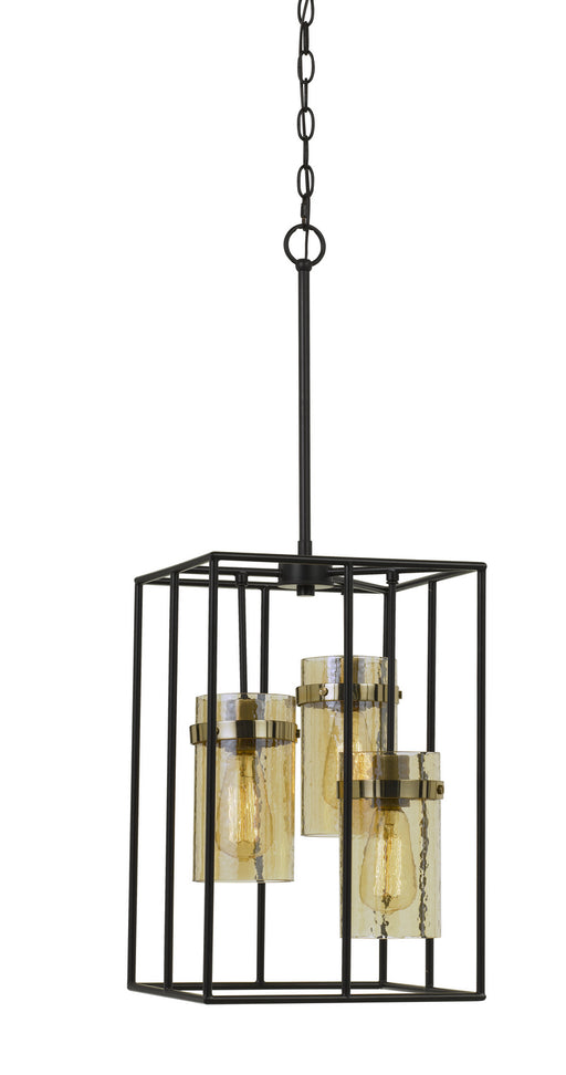 Cal Lighting - FX-3680-3 - Three Light Pendant - Cremona - Black/Antique Brass