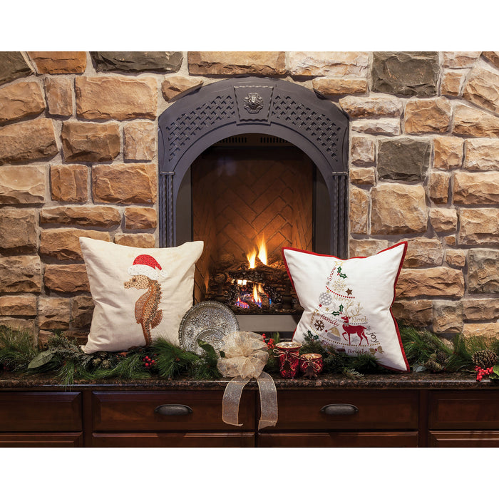 Pillow from the Holiday Tidings collection in Holiday Hues, White, White finish