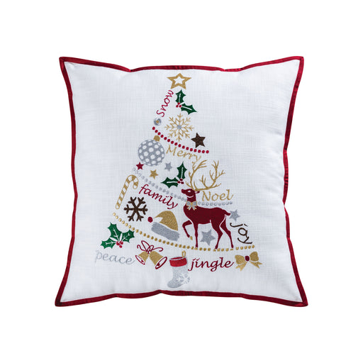 ELK Home - 906206 - Pillow - Holiday Tidings - Holiday Hues, White, White