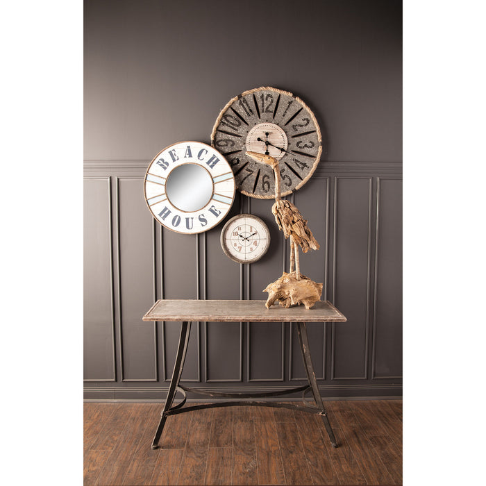 Wall Clock from the Keyes collection in Brown finish