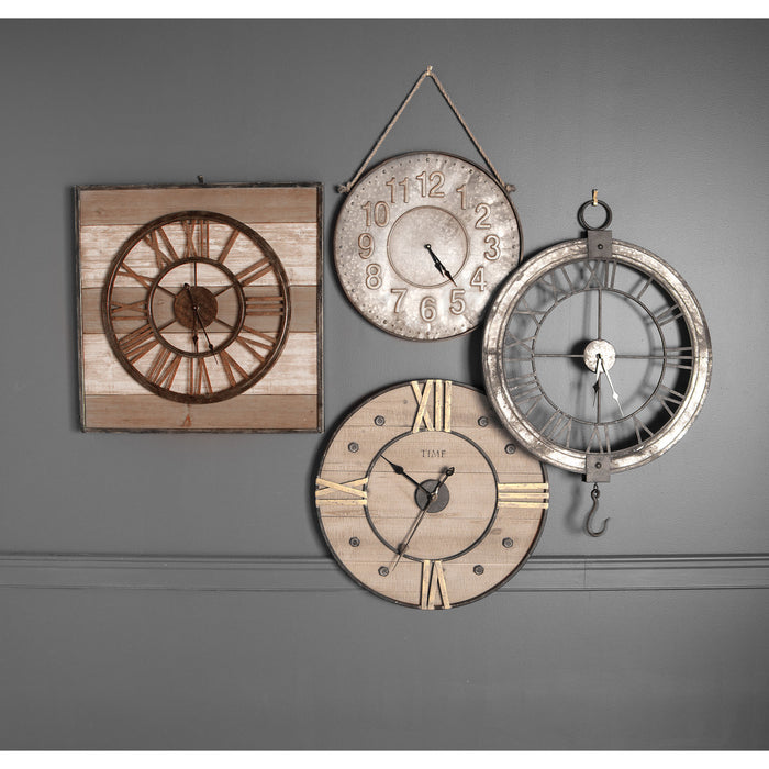 Wall Clock from the Homefront collection in Brown finish