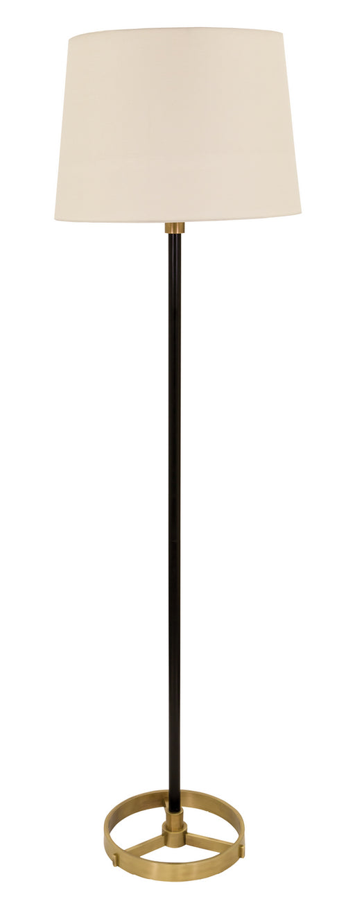 House of Troy - M600-BLKAB - One Light Floor Lamp - Morgan - Black With Antique Brass