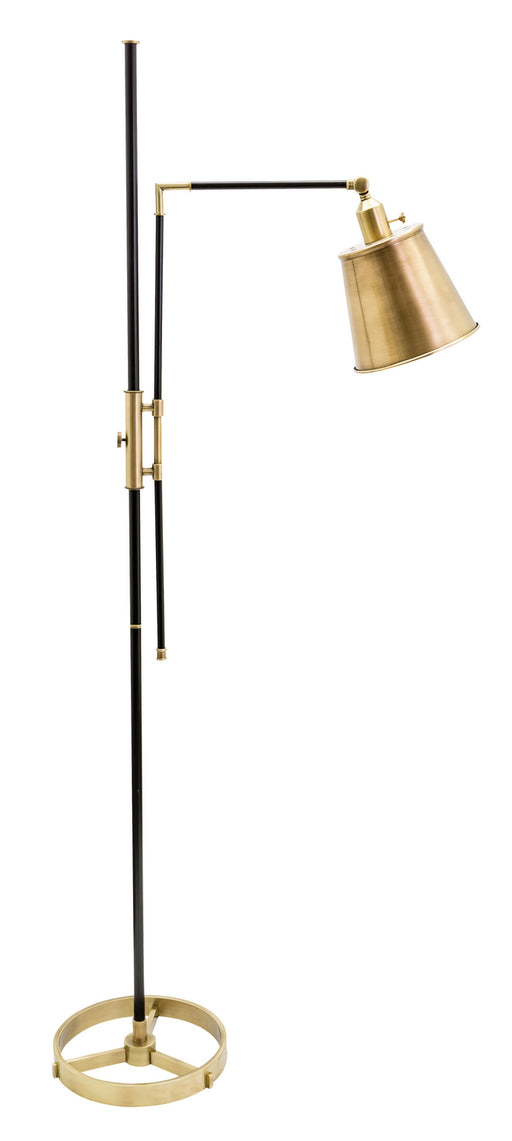 House of Troy - M601-BLKAB - One Light Floor Lamp - Morgan - Black With Antique Brass