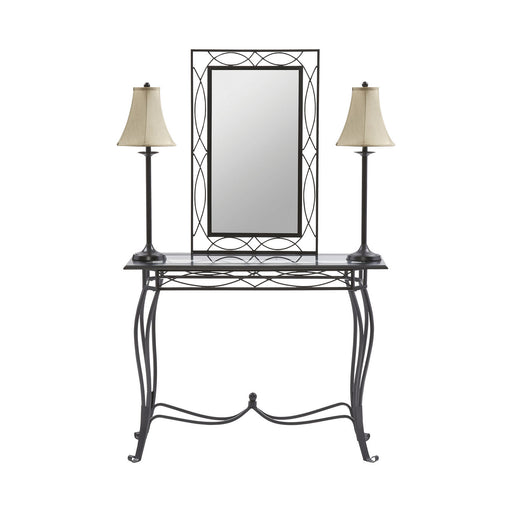 ELK Home - 39110 - 4-Piece Set (Includes Table, Mirror, 2 Lamps) - Esther - Soft Black