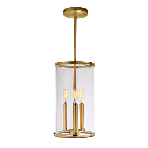 JVI Designs - 1243-10 - Three Light Pendant - Gramercy - Satin Brass