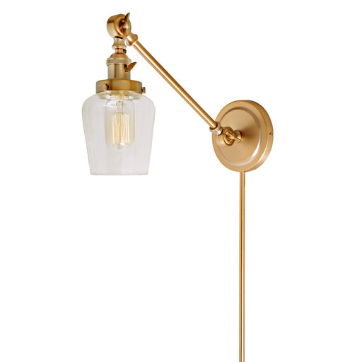 JVI Designs - 1255-10 S9 - One Light Swing Arm Wall Sconce - Soho - Satin Brass