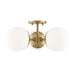 Mitzi - H193603-AGB - Three Light Semi Flush Mount - Paige - Aged Brass