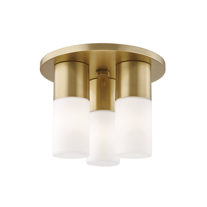 Mitzi - H196503-AGB - Three Light Flush Mount - Lola - Aged Brass