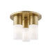 Mitzi - H196503-AGB - Three Light Flush Mount - Lola - Aged Brass