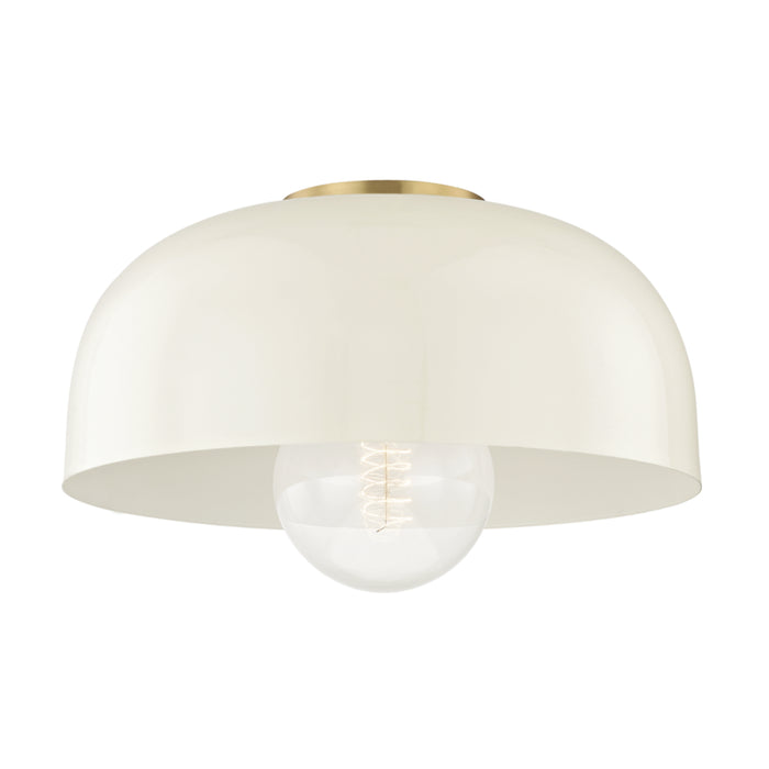 Mitzi - H199501L-AGB/CR - One Light Semi Flush Mount - Avery - Aged Brass/Cream