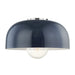 Mitzi - H199501L-PN/NVY - One Light Semi Flush Mount - Avery - Polished Nickel/Navy