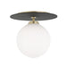 Mitzi - H200501L-AGB/BK - One Light Flush Mount - Ellis - Aged Brass/Black