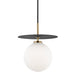 Mitzi - H200701L-AGB/BK - One Light Pendant - Ellis - Aged Brass/Black