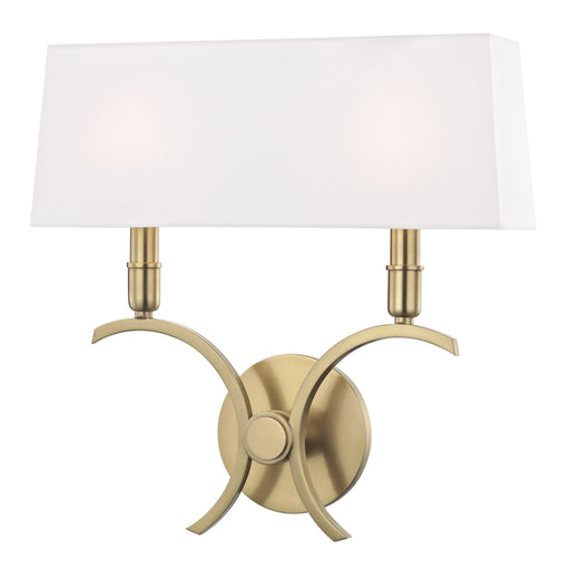 Mitzi - H212102L-AGB - Two Light Wall Sconce - Gwen - Aged Brass