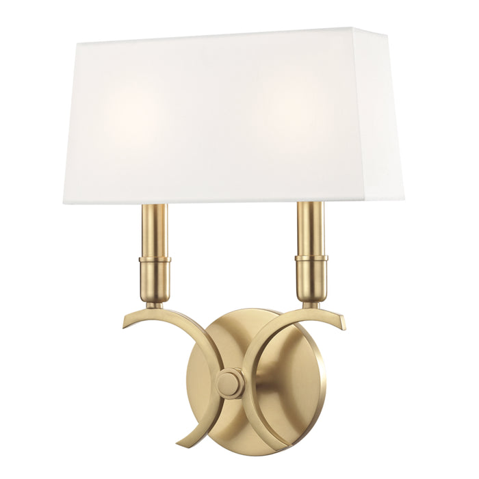 Mitzi - H212102S-AGB - Two Light Wall Sconce - Gwen - Aged Brass