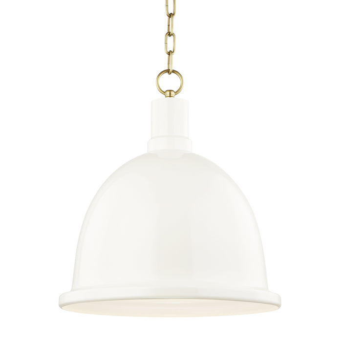 Mitzi - H238701L-AGB/CR - One Light Pendant - Blair - Aged Brass/Cream