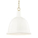 Mitzi - H238701L-AGB/CR - One Light Pendant - Blair - Aged Brass/Cream