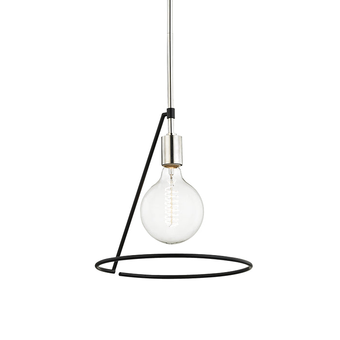 Mitzi - H245701-PN/BK - One Light Pendant - Dana - Polished Nickel/Black