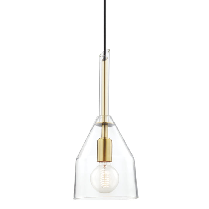 Mitzi - H252701S-AGB - One Light Pendant - Sloan - Aged Brass