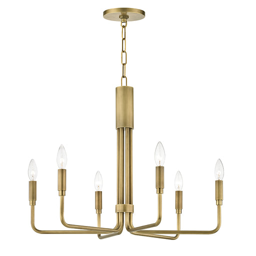 Mitzi - H261806-AGB - Six Light Pendant - Brigitte - Aged Brass