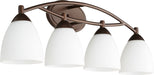 Quorum - 5069-4-86 - Four Light Vanity - Barkley - Oiled Bronze