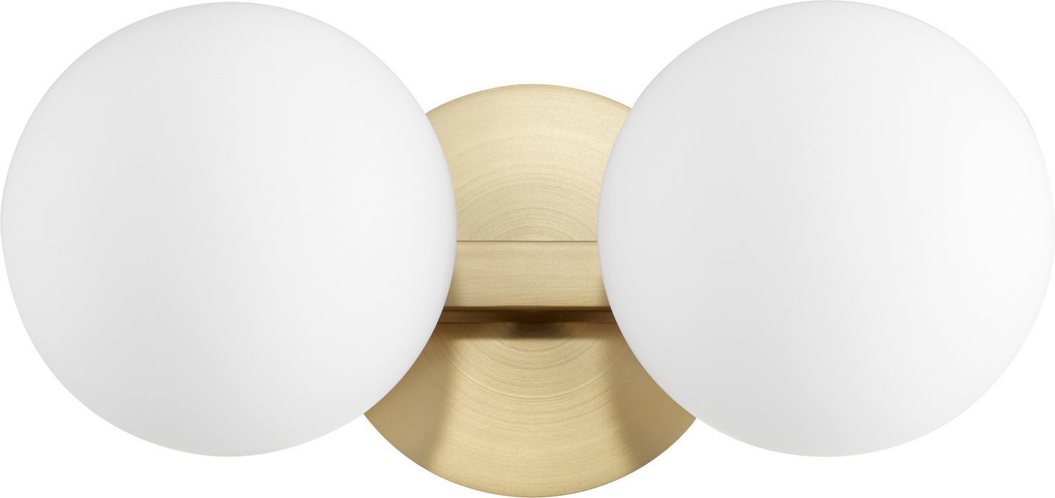 Quorum - 539-2-80 - Two Light Vanity - Aged Brass