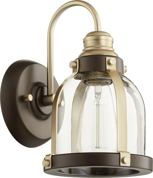 Quorum - 586-1-8086 - One Light Wall Mount - Aged Brass w/ Oiled Bronze
