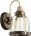 Quorum - 586-1-8086 - One Light Wall Mount - Aged Brass w/ Oiled Bronze