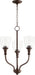Quorum - 6811-3-186 - Three Light Chandelier - Richmond - Oiled Bronze w/ Clear/Seeded