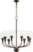 Quorum - 6811-8-186 - Eight Light Chandelier - Richmond - Oiled Bronze w/ Clear/Seeded