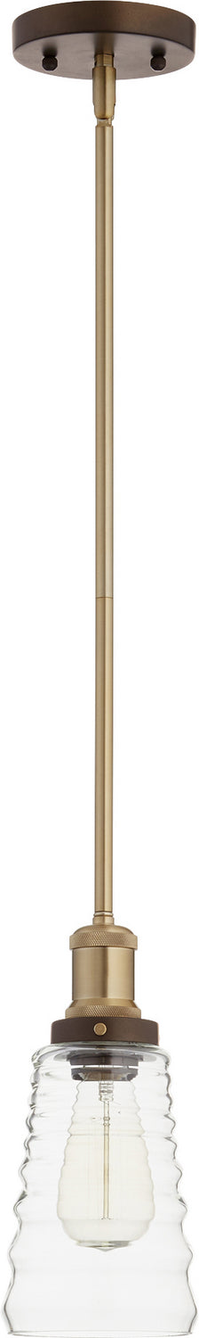 Quorum - 879-8086 - One Light Pendant - Aged Brass w/ Oiled Bronze