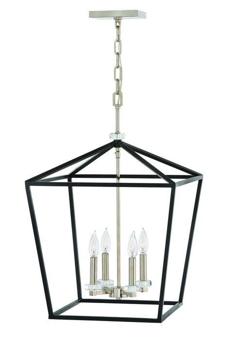 Hinkley - 3536BK - Four Light Chandelier - Stinson - Black