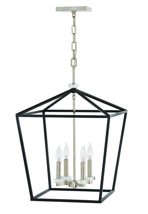 Hinkley - 3536BK - Four Light Chandelier - Stinson - Black