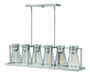 Hinkley - 63306BN-SM - Six Light Linear Chandelier - Refinery - Brushed Nickel with Smoked glass