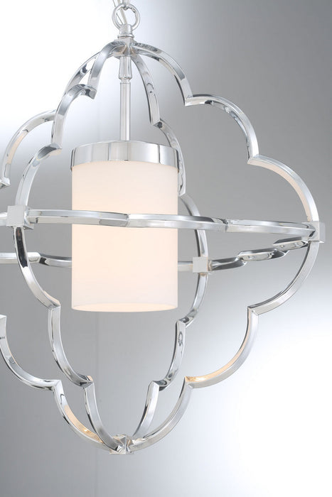 One Light Chandelier from the Douville collection in Chrome finish