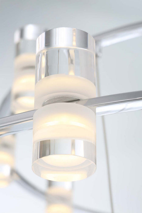 LED Chandelier from the Netto collection in Chrome finish