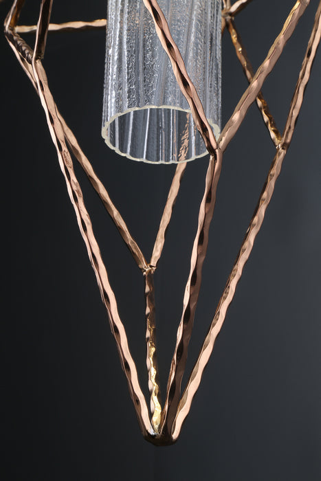 LED Pendant from the Verdino collection in Rose Gold finish
