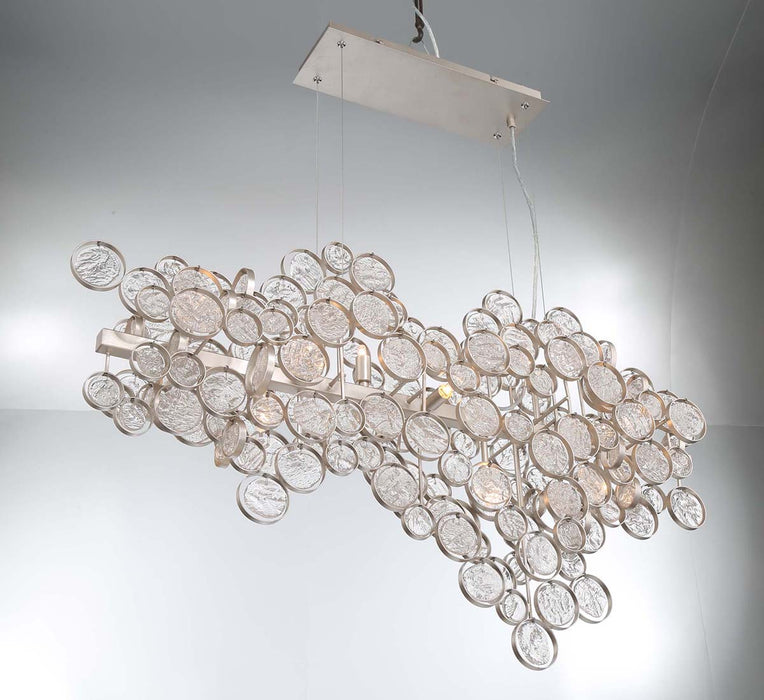 12 Light Chandelier from the Trento collection in Champagne Silver finish