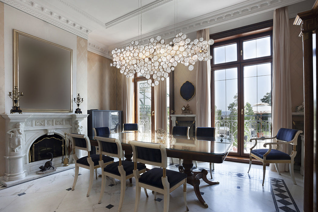 15 Light Chandelier from the Trento collection in Champagne Silver finish