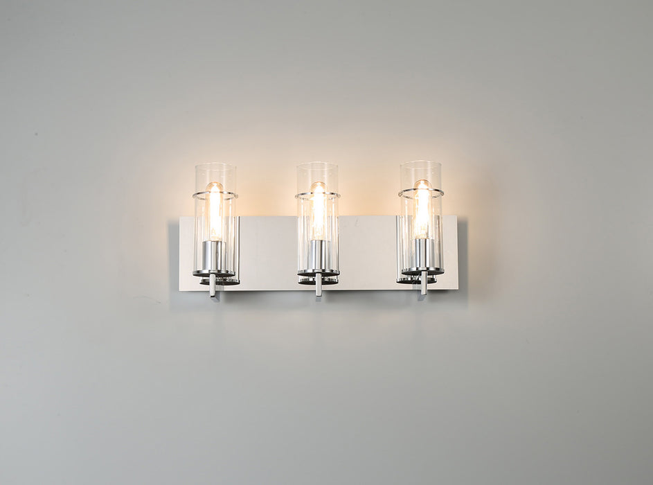 Three Light Bathbar from the Pista collection in Chrome finish