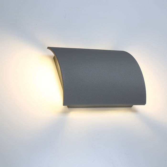 LED Wall Mount from the Outdoor Mount collection in Marine Grey finish