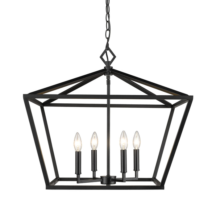 Millennium - 3294-MB - Four Light Pendant - None - Matte Black